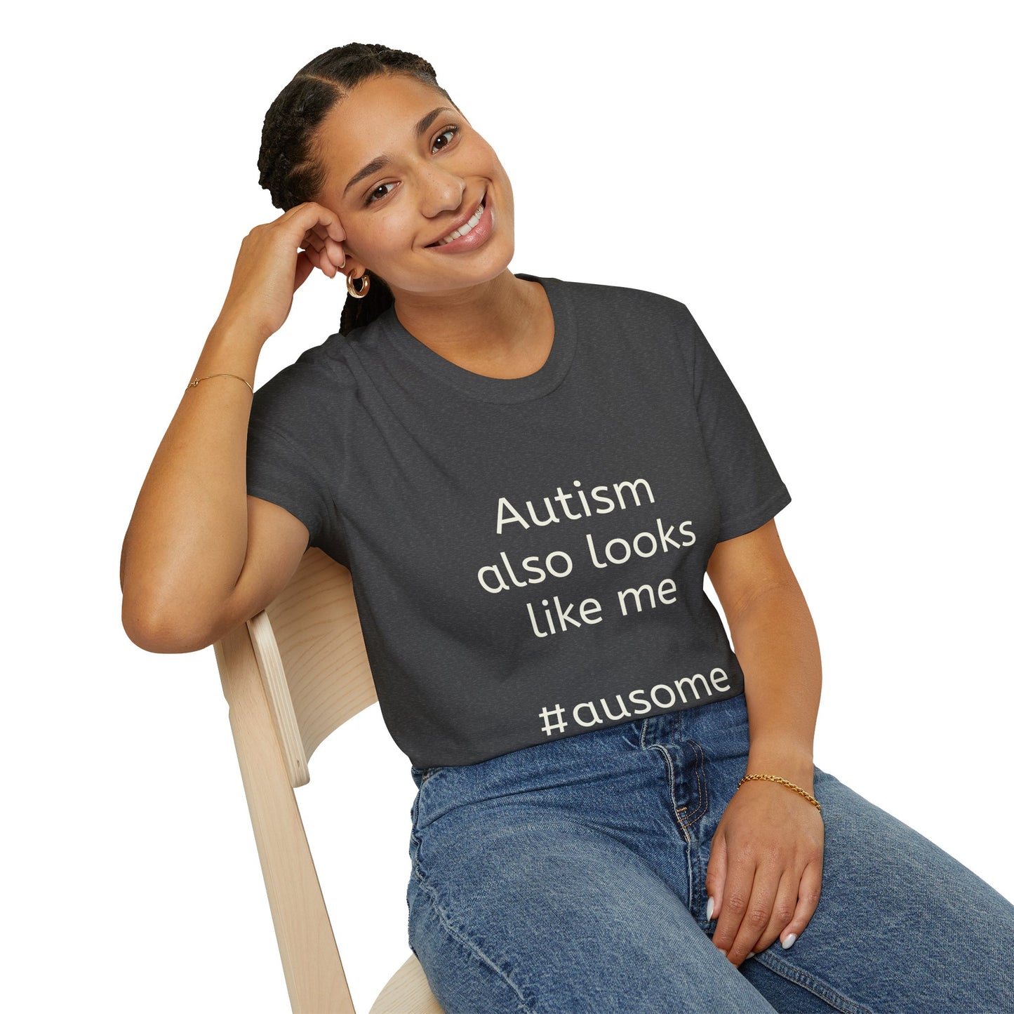 Autism Also Looks Like Me Adult Unisex T-Shirt